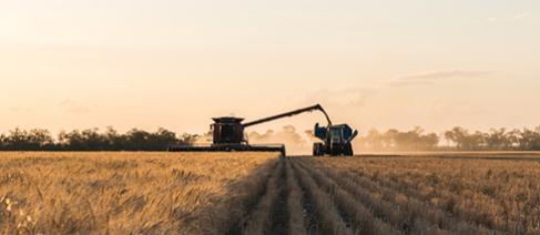 machinery in an agricultural landscape