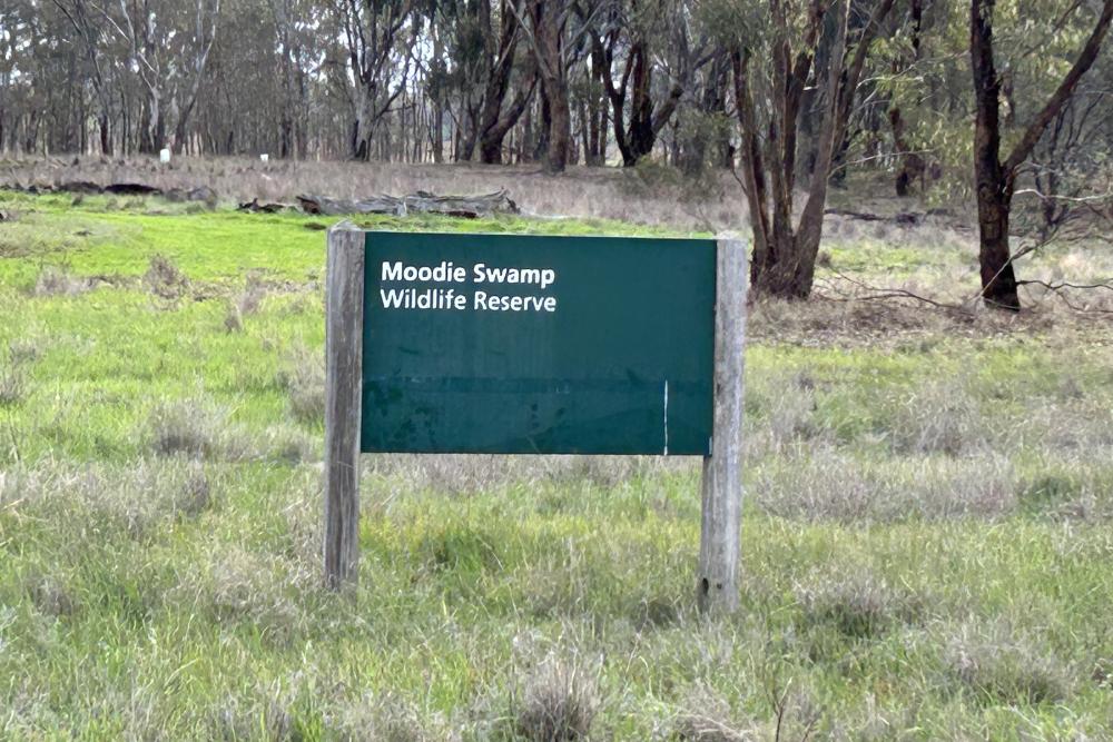 Moodie Swamp sign