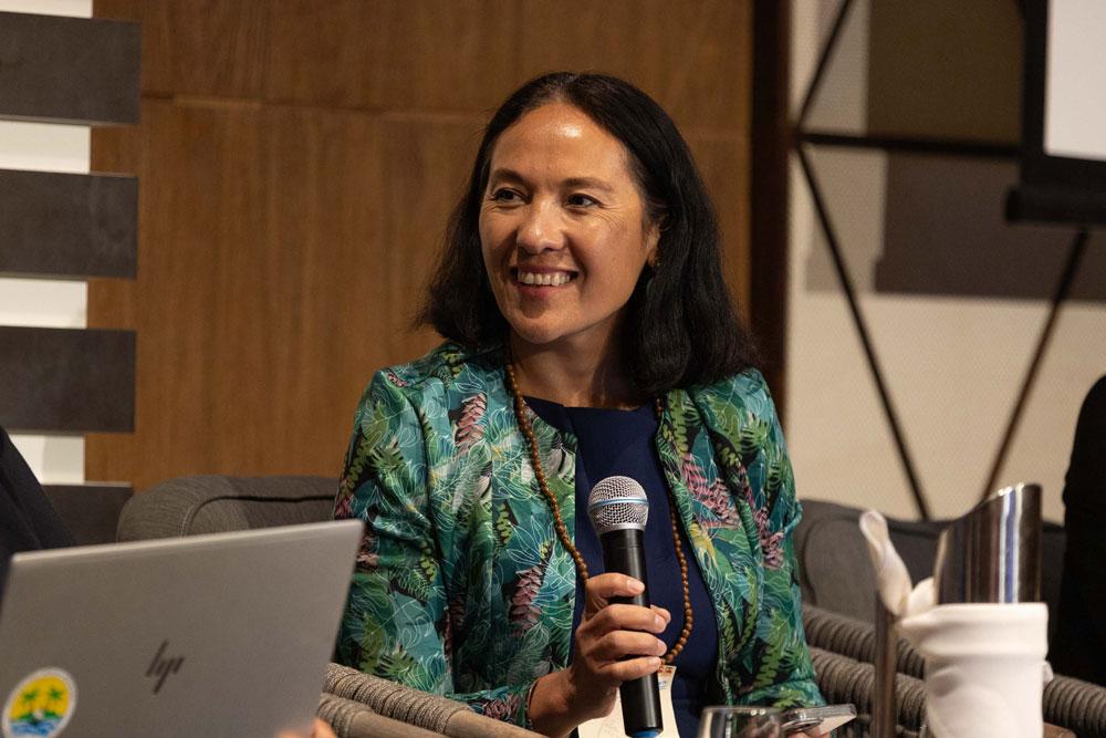 Fleur Downard at the 6th AP Forum. Photo ENB/IISD, Kiara Worth